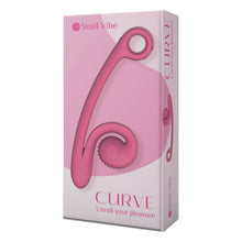 Vibrator dublu SNAIL VIBE Curve, cu striații și stimulator clitoris curbat, 600+ combinații de vibrații și viteze, silențios, roz