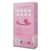 Vibrator dublu SNAIL VIBE Curve, cu striații și stimulator clitoris curbat, 600+ combinații de vibrații și viteze, silențios, roz