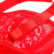 Lenjerie sexy SUBBLIME Teddy with Garter, body din dantelă cu bretele și portjartier, culoare roșu, marime L/XL