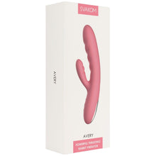 Vibrator rabbit SVAKOM AVERY, pentru clitoris și punctul G, 5 funcții de penetrare automată, 5 funcții de vibrație, roz