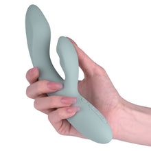 Vibrator rabbit SVAKOM CHIKA, pentru clitoris și punctul G, control prin aplicație, cu funcție de încălzire, 6 funcții de vibrație, verde