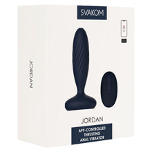 Vibrator anal SVAKOM JORDAN, control prin aplicație și telecomandă, 5 funcții de penetrare automată, 5 funcții de vibrație, albastru
