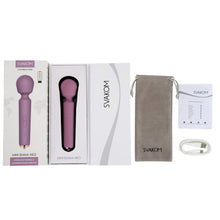 Aparat de masaj interactiv SVAKOM Mini Emma Neo, vibrator wand cu 6 funcții de vibrație, control prin aplicație, mov