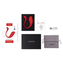 Vibrator dublu SVAKOM Phoenix Neo 2, cu control prin aplicație, 11 funcții de vibrație, funcție interactivă cu camera web, roșu