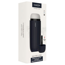 Masturbator interactiv SVAKOM Sam Neo 2 Pro, control prin aplicație, cu funcție de încălzire, 5 funcții de aspirare și vibrație, negru