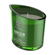 Lumânare pentru masaj SWEDE Senze Arousing, cu aromă de lămâie, piper și eucalipt, 50 ml (verde)