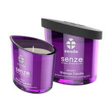 Lumânare pentru masaj SWEDE Senze Divinty, cu aromă de grapefruit, palmarosa și petitgrain, 50 ml (mov)