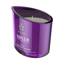 Lumânare pentru masaj SWEDE Senze Divinty, cu aromă de grapefruit, palmarosa și petitgrain, 50 ml (mov)