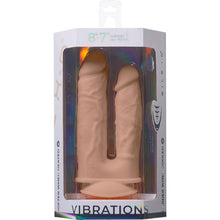 Vibrator dublu SILEX-D 8” - 7” Model 1, pentru dublă penetrare, 10 funcții de vibrație, lungimi 19.5 - 17.5 cm, culoarea pielii