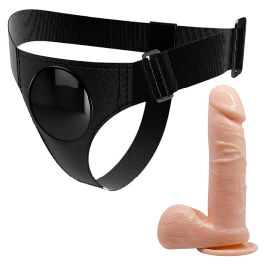 Ham Strap-On PRETTY LOVE universal cu dildo-HARNESS 20 CM,NATURAL