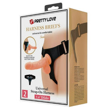 Ham Strap-On PRETTY LOVE universal cu dildo-HARNESS 20 CM,NATURAL