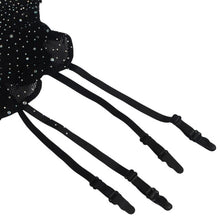 Lenjerie set 4 piese Subblime - Bodystocking Diamonds, model 952174, tip plasa, negru, marime universala