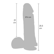 Dildo gros TOYJOY Get Real Extreme XL Dildo, bază cu ventuză pentru fixare, lungime 25.5 cm, diametru 6 cm, culoarea pielii