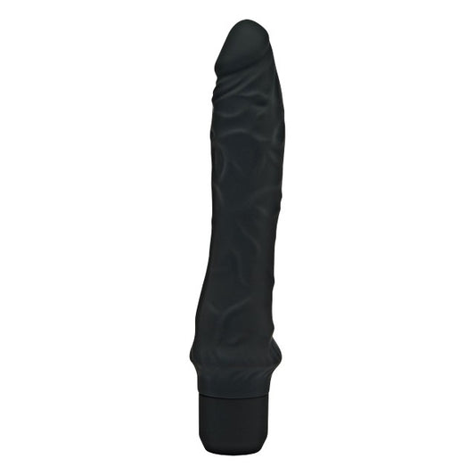 Vibrator TOYJOY Get Real - Classic Large Vibrator, din silicon, 7 funcții de vibrație, rezistent la apă, 24.9 cm, negru