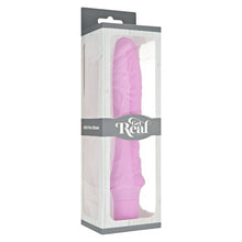 Vibrator TOYJOY Get Real - Classic Large Vibrator, din silicon, 7 funcții de vibrație, rezistent la apă, 24.9 cm, roz