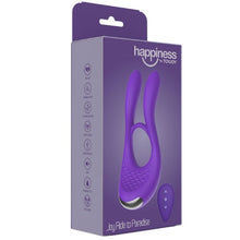 Inel vibrator pentru penis TOYJOY Joy Ride to Paradise, control prin telecomandă, 4 funcții de pulsații, 3 funcții de vibrație, mov