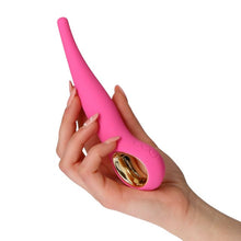 Vibrator anal TOYZ4LOVERS Handy Anal Slim Grip, utilizare anală sau vaginală, 10 funcții de vibrație, 18 cm, roz cu auriu