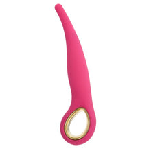 Vibrator anal TOYZ4LOVERS Handy Anal Slim Grip, utilizare anală sau vaginală, 10 funcții de vibrație, 18 cm, roz cu auriu