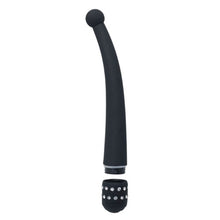 Vibrator pentru punctul G TOYZ4LOVERS Bulb of Diamond, design cu strasuri, cu vibrații multiple, 21.7 cm, negru (00904382)
