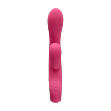 Vibrator rabbit TOYZ4LOVERS Handy G-Double Touch Grip, pentru clitoris și punctul G, 10 funcții de vibrație, 18.8 cm, roz cu auriu