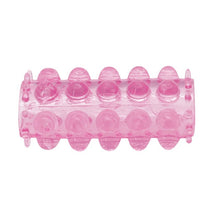 Manșon pentru penis cu striații TOYZ4LOVERS Long Ring, pentru stimulare intensă și îngroșare, roz transparent (00802818)