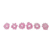 Kit manșoane pentru penis TOYZ4LOVERS Pleasure, pentru stimulare intensă și îngroșare, cu 6 tipuri de striații, roz transparent