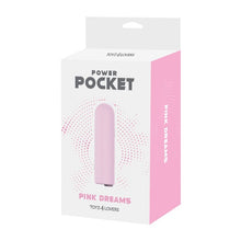 Vibrator bullet TOYZ4LOVERS Power Pocket Pink Dreams, pentru stimularea clitorisului, 10 funcții de vibrație, 6 cm, roz