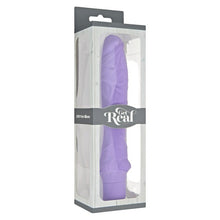 Vibrator TOYJOY Get Real - Classic Large Vibrator, din silicon, 7 funcții de vibrație, rezistent la apă, 24.9 cm, mov