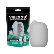 Masturbator 2 în 1 VIBEGGS Ribs Delight, efect autolubrifiant, vibrator bullet inclus, utilizat și ca stimulator clitoris, gri