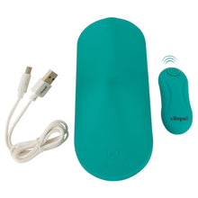 Pernă vibratoare VIBEPAD Intense, cu telecomandă, pentru stimulare clitoris, vulvă și zonă anală, 10 funcții de vibrație, turcoaz