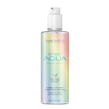 Lubrifiant pe bază de apă WICKED Simply Aqua Special Edition, formulă inovatoare cu extract de frunză de măslin, 120 ml