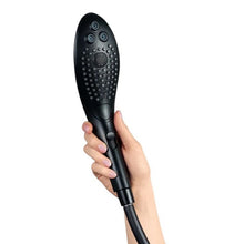 Cap de duș stimulator WOMANIZER Wave Black, pentru stimularea clitorisului, 3 tipuri de jet, 2 intensități, negru