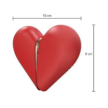 Stimulator clitoris 2 în 1 XOCOON Heartbreaker, în formă de inimă, cu funcție de simulare sex oral, 8 funcții de vibrație, roșu
