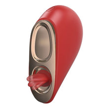 Stimulator clitoris 2 în 1 XOCOON Heartbreaker, în formă de inimă, cu funcție de simulare sex oral, 8 funcții de vibrație, roșu