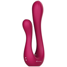 Vibrator dublu XOCOON Sync Sensation Vibrator, pentru stimularea clitorisului și punctului G, 10 funcții de vibrație, roz fuchsia