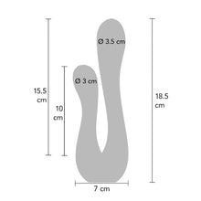 Vibrator dublu XOCOON Sync Sensation Vibrator, pentru stimularea clitorisului și punctului G, 10 funcții de vibrație, roz fuchsia