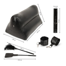 Pernă de sex gonflabilă YOU2TOYS Love Cushion for Couples, pentru jocuri erotice BDSM, cu cătușe, paletă și puf de gâdilat