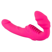 Vibrator dublu YOU2TOYS Strapless Strap-On 2, strap-on fără ham, 9 funcții de vibrație, rezistent la apă, lungime 21.8 cm, roz