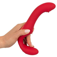 Vibrator dublu YOU2TOYS Strapless Strap-On 3, strap-on fără ham, control prin telecomandă, 9 funcții de vibrație, 19.1 cm, roșu