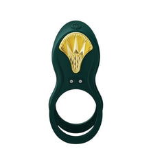 Inel vibrator pentru penis ZALO BAYEK, control prin telecomandă, 8 funcții de vibrație, din silicon moale, verde smarald