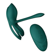 Inel vibrator pentru penis ZALO BAYEK, control prin telecomandă, 8 funcții de vibrație, din silicon moale, verde smarald