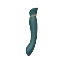 Vibrator ZALO QUEEN, cu piatră Swarovski, control prin aplicație, 8 funcții de pulsații, 8 funcții de vibrație, verde