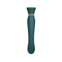 Vibrator ZALO QUEEN, cu piatră Swarovski, control prin aplicație, 8 funcții de pulsații, 8 funcții de vibrație, verde