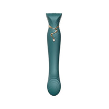 Vibrator ZALO QUEEN, cu piatră Swarovski, control prin aplicație, 8 funcții de pulsații, 8 funcții de vibrație, verde