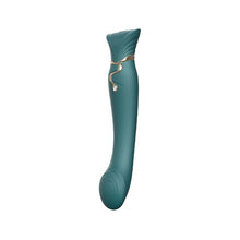 Vibrator ZALO QUEEN, cu piatră Swarovski, control prin aplicație, 8 funcții de pulsații, 8 funcții de vibrație, verde