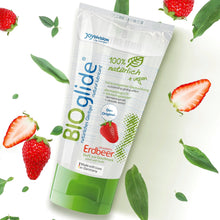 Lubrifiant natural , BIOglide Strawberry, pe baza de apa, cu aroma de capsuni, 80 ml