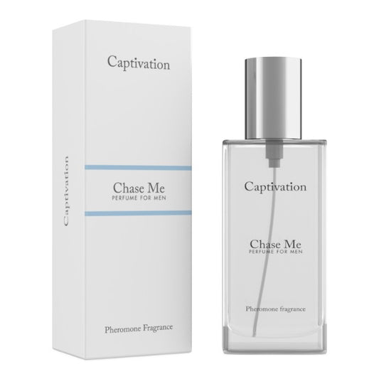 Parfum cu feromoni pentru bărbați CAPTIVATION Chase Me, cu note citrice și florale, alb, 30 ml