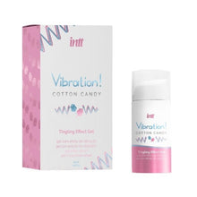 Gel pentru stimulare si excitare INTT Vibration! COTTON CANDY , cu efect de incalzire, ALB, Unisex, 15 ml