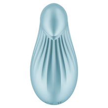 Vibrator dublu SATISFYER Dipping Delight, pentru stimulare clitoridiană și vaginală, 12 funcții de vibrații, rezistent la apă IPX7, albastru