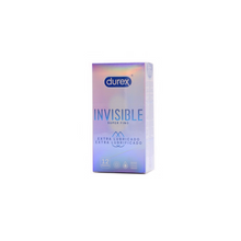 Prezervative ultra subtiri Durex Invisible, cu extra lubrifiere, senzatie naturala, 56 mm, 1 cutie x 12 buc